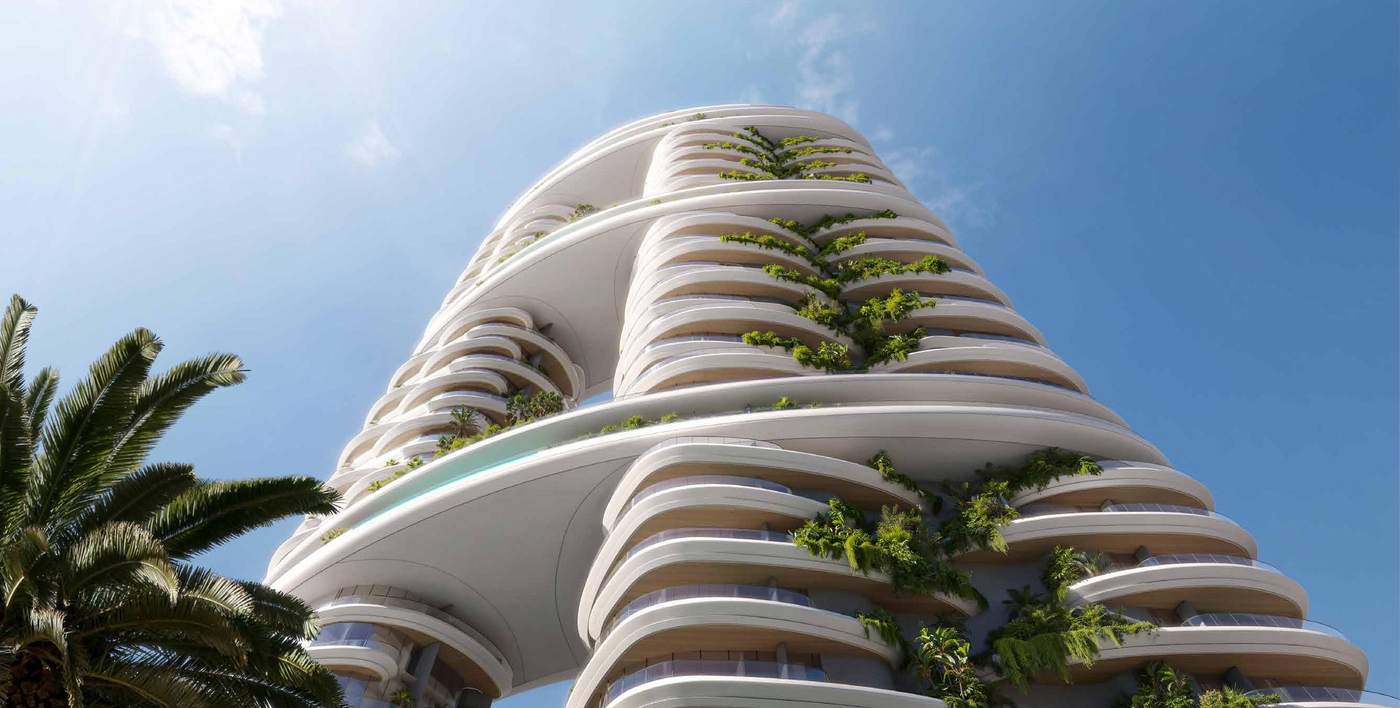 The towers seen from below